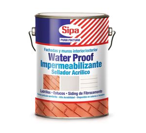 Barniz al agua 1 galón WaterProof ladrillo semi brillante Sipa