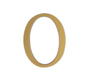 Número 0 7 cm bronce Poli