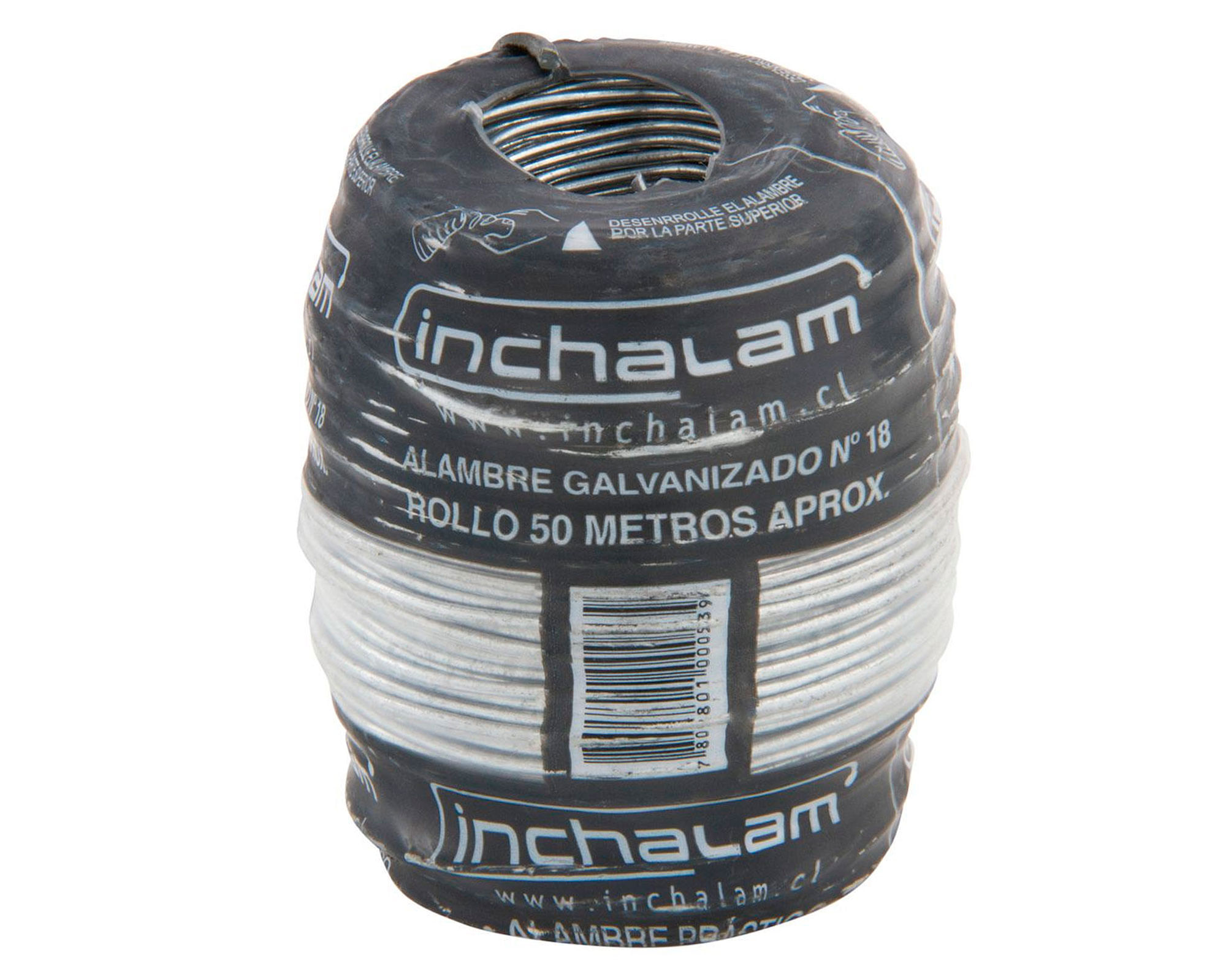 Alambre 2,11mmx36mt galvanizado 1 kilo. Inchalam