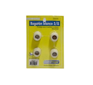Regatón 5/8 gaucho 4 unidades blanco Goma hogar