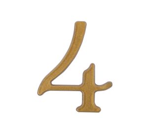 Número 4 7 cm bronce Poli