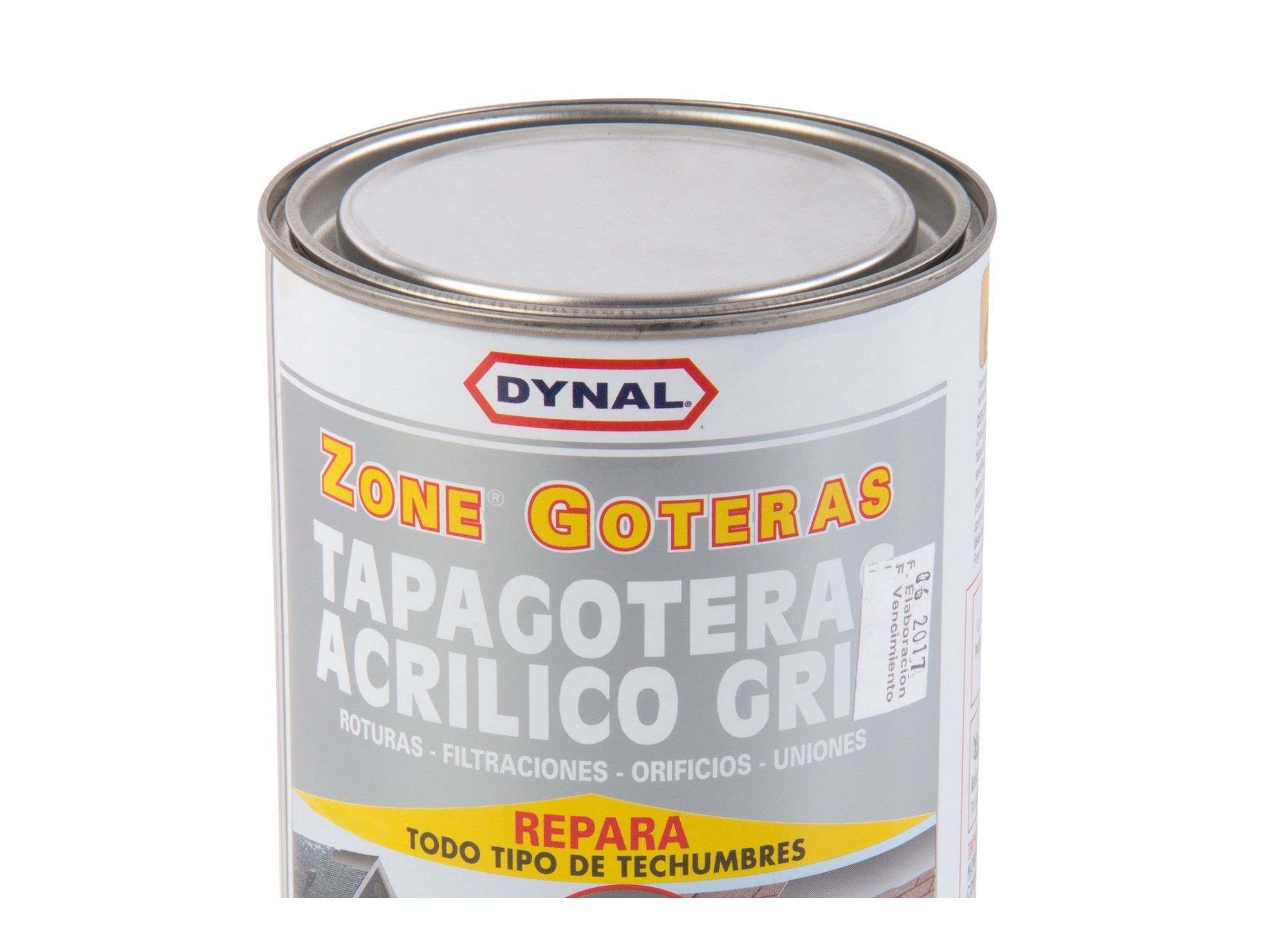 Tapagoteras Acrílico Zone Goteras Gris 1/4 Galón