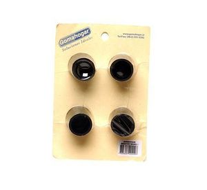 Regatón 1'' color negro Goma Hogar