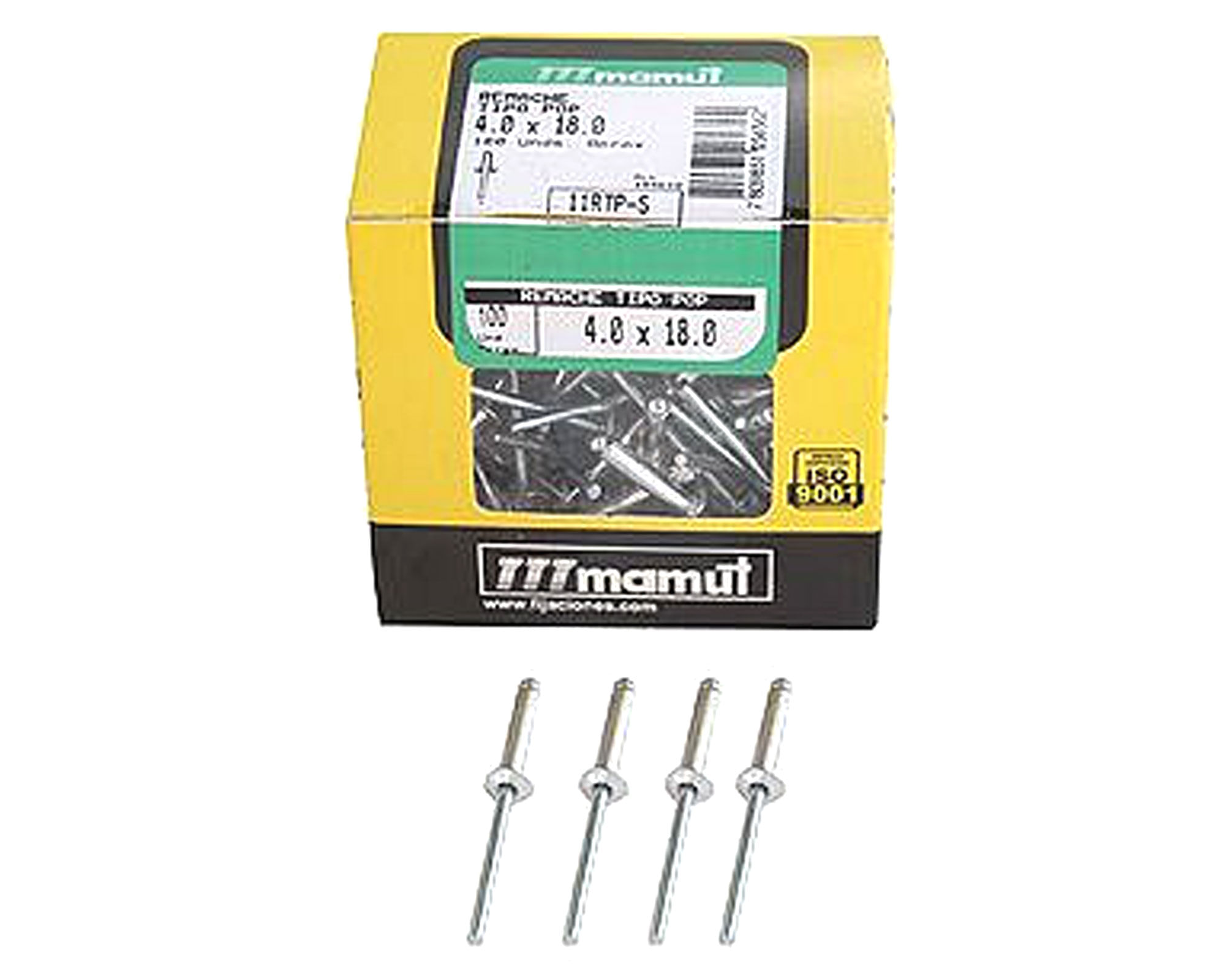 Remache Tipo Pop 4 x 18mm Mamut