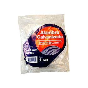 Alambre 1,24mmx100mt galvanizado 1 kilo. Inchalam