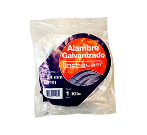 Alambre 1,24mmx100mt galvanizado 1 kilo. Inchalam