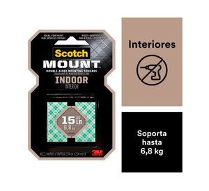 Cuadro montaje doble faz Interior 2.54x2.54 cm 48 un.