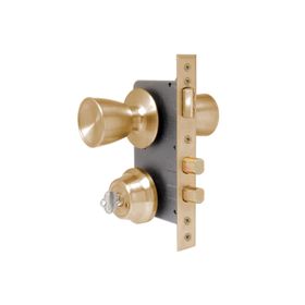 Cerradura embutir acceso pomo bronce satinado Scanavini