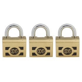 Pack 3 candados medio exterior bronce 46mm S700 Odis