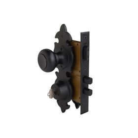 Cerradura embutida pomo acceso 6180 negro Scanavini