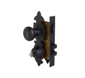 Cerradura embutida pomo acceso 6180 negro Scanavini