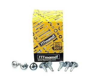 Tornillo cabeza lenteja 8mmx1/2'' autoperforante 100 unidades Mamut