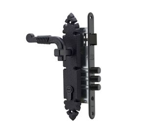 Cerradura embutida acceso B40 rústica negro Poli