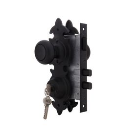 Cerradura embutida pomo acceso 6180 negro envejecido Scanavini