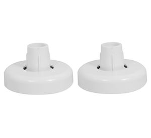 Soporte barra redondo blanco x2 unidades Dvp