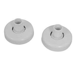 Soporte barra redondo blanco x2 unidades Dvp