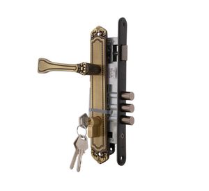 Cerradura embutida manilla acceso 1/2 derecha negra Barroca B40 Poli