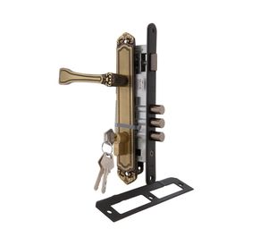 Cerradura embutida manilla acceso 1/2 derecha negra Barroca B40 Poli