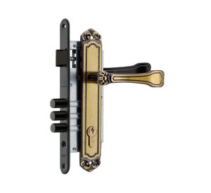 Cerradura embutida manilla oficina negra Barroca B40 Poli