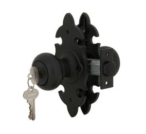 Cerradura tubular pomo acceso/bodega negra 6043 Scanavini