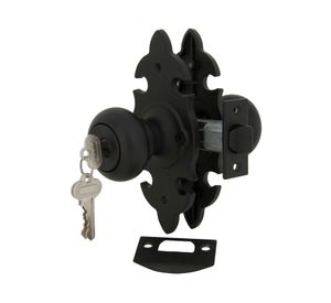 Cerradura tubular pomo acceso/bodega negra 6043 Scanavini