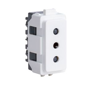 Módulo tomacorriente 10A 2P+T Génesis blanco Schneider