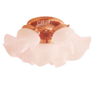 Plafón 3L E27 Tulipas bronce pulido ByP