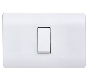 Placa armada interruptor 16A 9/24 Génesis blanco Schneider