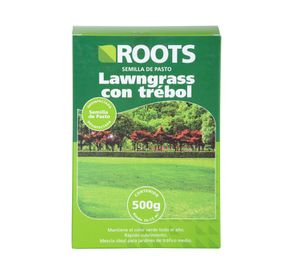 Semilla pasto lawngrass trébol corriente desinfectada 500g Roots