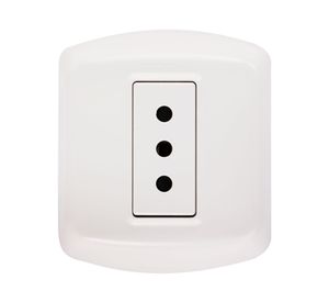 Toma corriente simple 10 a con casquete modus plus Bticino