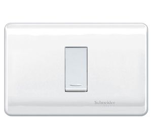 Placa armada interruptor 16A 9/12 Génesis blanco Schneider