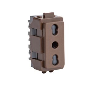 Módulo tomacorriente 10/16A 2P+T Génesis café Schneider