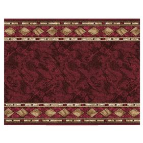 Alfombra de pasillo Madrás polipropileno rojo 67x100 cm