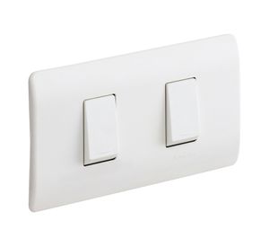 Placa armada interruptor 16A 9/15 Génesis blanco Schneider