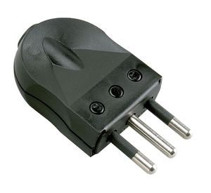 Enchufe macho convertible 10 amp negro Rema