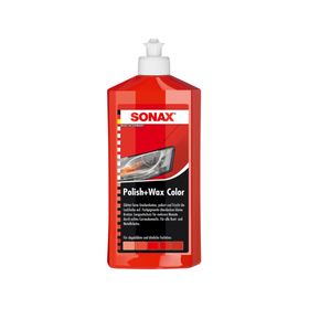 Cera auto 500 ml Polish&wax color rojo Sonax