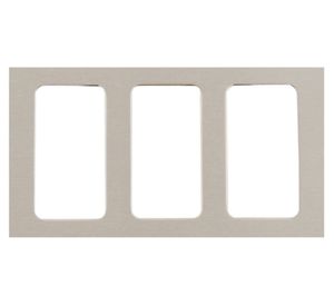 Placa 3 puestos aluminio oxidal Bticino