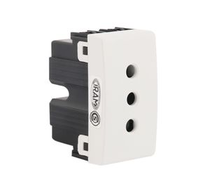 Módulo enchufe 10A 2B+T blanco Kalop