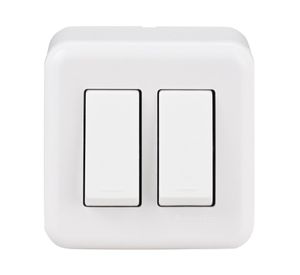 Casquete interruptor doble 16A Génesis blanco Schneider