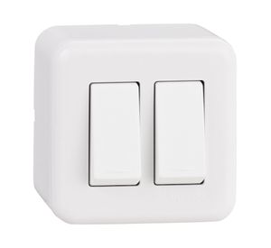 Casquete interruptor doble 16A Génesis blanco Schneider