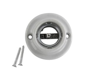 Portalámpara base recta semi rosca E27 2200w porcelana Rema