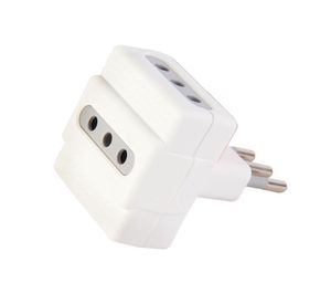 Triple línea 2 polo tierra 10A 250v blanco Bticino