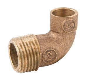 Codo de bronce 3/8 x 1/2 so he Nibsa