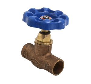 Llave de paso compacta 1/2''so  azul Nibsa