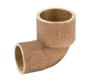 Codo de bronce 1/2 x 3/8 so he Nibsa