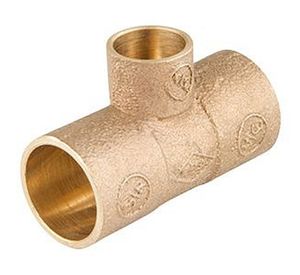 Tee de bronce 3/4 x 3/4 x 1/2 so so so Nibsa