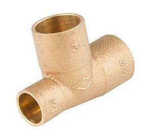 Tee de bronce 3/4 x 1/2 x 3/4 so so so Nibsa