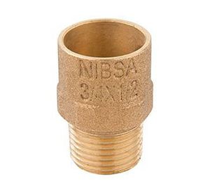 Terminal de bronce 1/2 x 3/4'' so he Nibsa