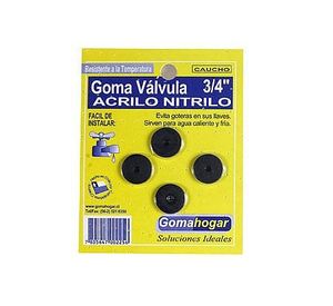 Goma válvula acrílico nítrico 3/4'' 4 unidades Goma hogar