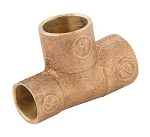 Tee de bronce 1/2 x 3/8 x 1/2 so so so Nibsa